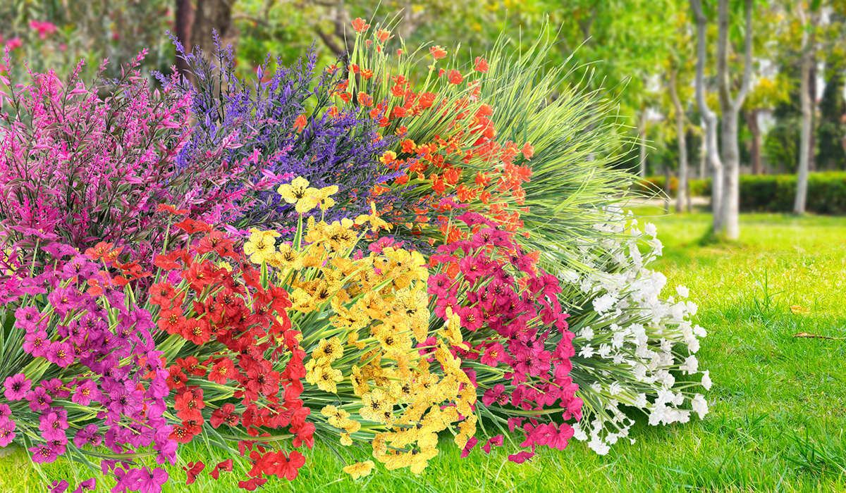 Amazon.com: 20 Bundles Realistic Artificial Flowers for Outdoors